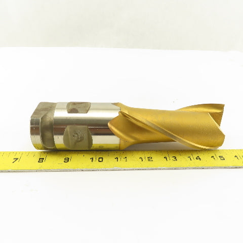Fast Cut 74104 2" 2 Flute End Mill Positiv-Lok Shank Acculead 10.883 TiN Coated