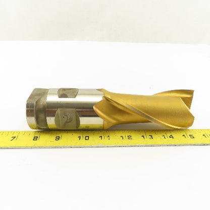 Fast Cut 74104 2" 2 Flute End Mill Positiv-Lok Shank Acculead 10.883 TiN Coated