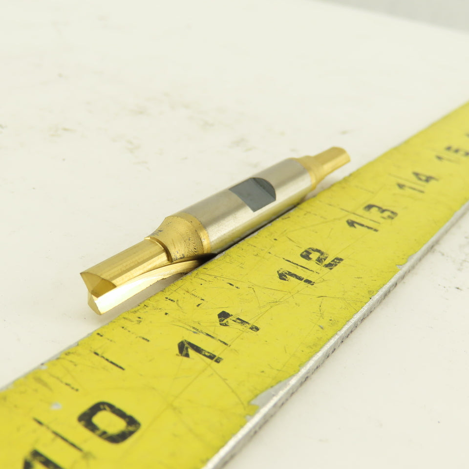 HTC Tool L602200-016 1/4" Double Ended End Mill 2 Flute 3/8 Shank Tin Coated