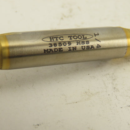 HTC Tool L602200-016 1/4" Double Ended End Mill 2 Flute 3/8 Shank Tin Coated