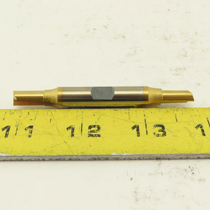 HTC Tool L602200-016 1/4" Double Ended End Mill 2 Flute 3/8 Shank Tin Coated