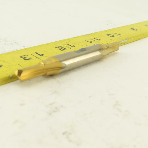 HTC Tool L602200-016 1/4" Double Ended End Mill 2 Flute 3/8 Shank Tin Coated