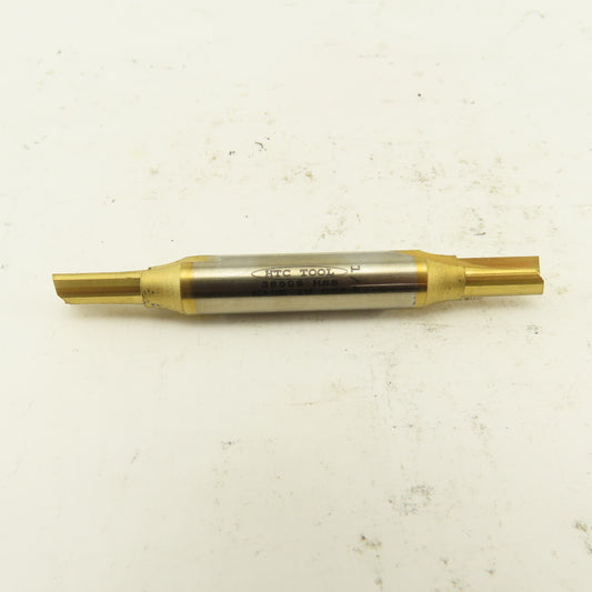 HTC Tool L602200-016 1/4" Double Ended End Mill 2 Flute 3/8 Shank Tin Coated