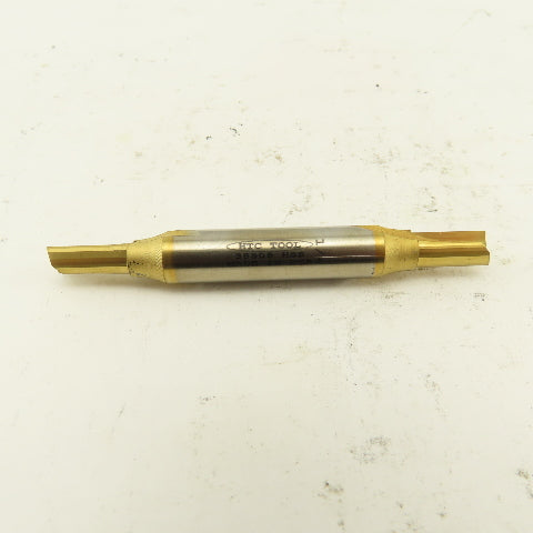 HTC Tool L602200-016 1/4" Double Ended End Mill 2 Flute 3/8 Shank Tin Coated