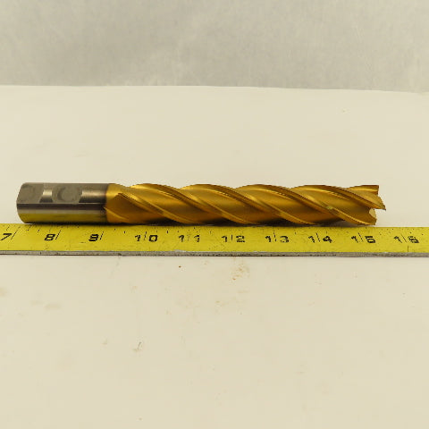 Fast Cut 80669 1" 4 Flute End Mill Tin Coated Acculead 5.441