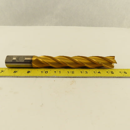 Fast Cut 80669 1" 4 Flute End Mill Tin Coated Acculead 5.441