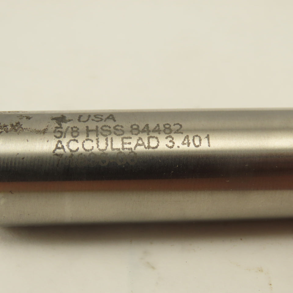 Fast Cut 84482 5/8" Single Ended 2 Flute End Mill Tin Coated 2" Flute