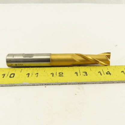 Fast Cut 84482 5/8" Single Ended 2 Flute End Mill Tin Coated 2" Flute