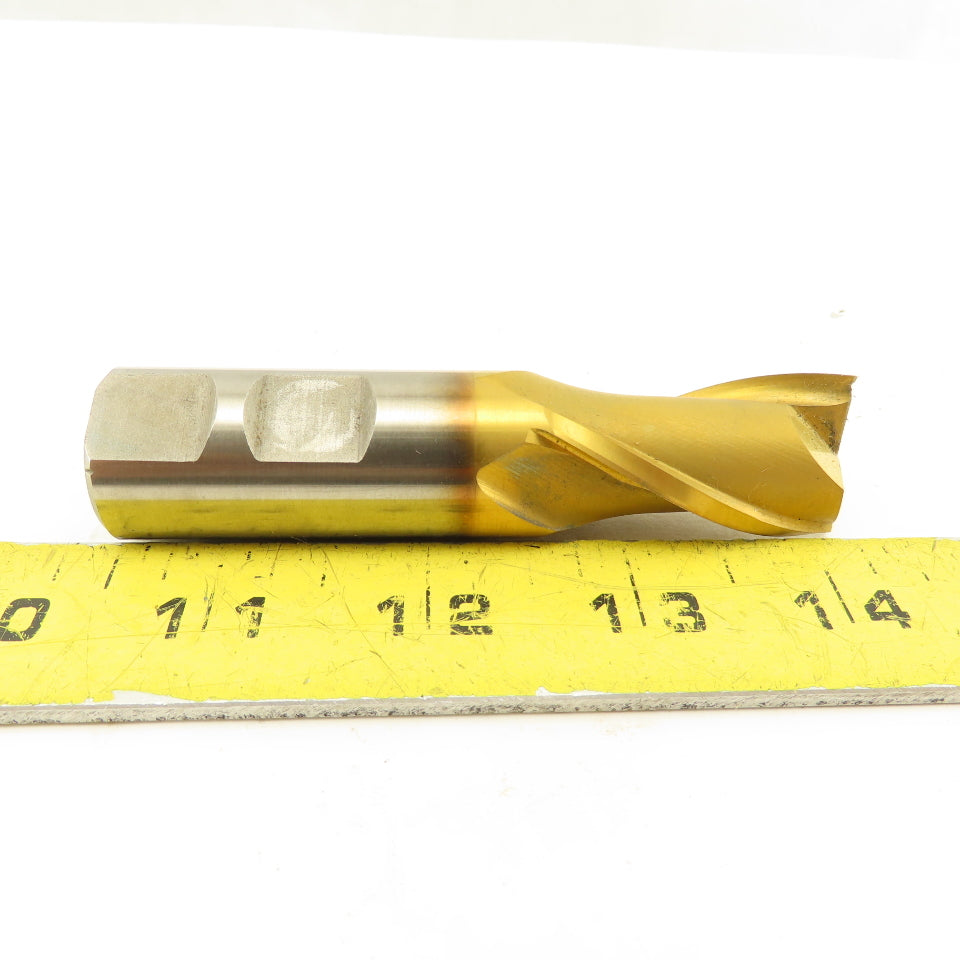 Fast Cut 107236 7/8" Single End 2 Flute End Mill TiN Coated Acculead  4.761