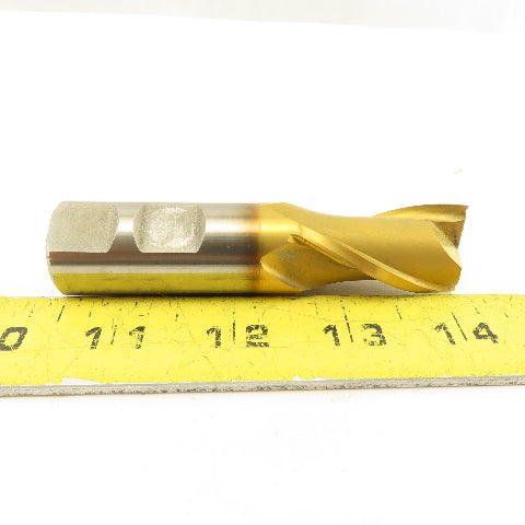 Fast Cut 107236 7/8" Single End 2 Flute End Mill TiN Coated Acculead  4.761