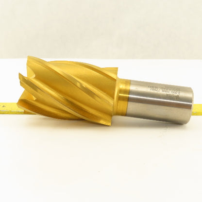 Fast Cut 80294-88-F 2" Cut x 1-1/4" Shank 6 Flute End Mill Cutter TiN Coated