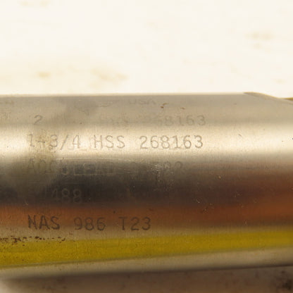 Fast Cut 268163 1-3/4" Cut 2 Flute Twist End Mill TiN Coating 4-3/4" OAL