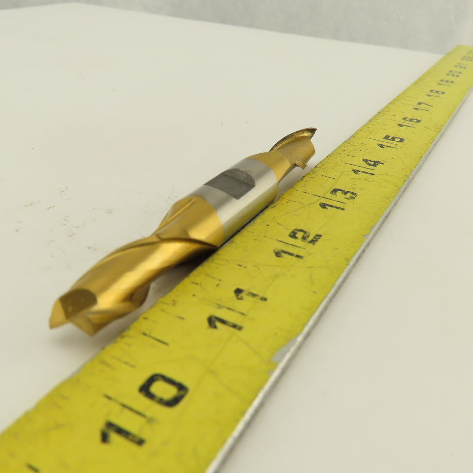 Fast Cut 84859 13/32" End Mill Double End Square 1/2" Shank 3-3/4 OAL TiN Coated