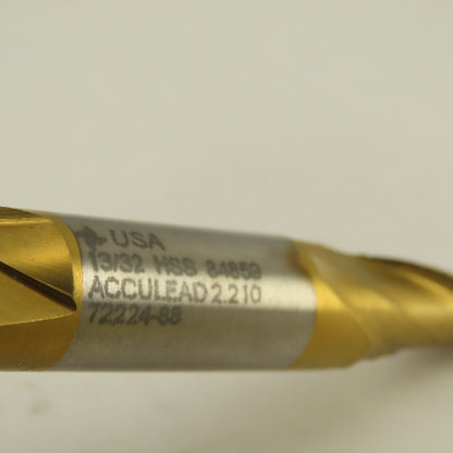 Fast Cut 84859 13/32" End Mill Double End Square 1/2" Shank 3-3/4 OAL TiN Coated