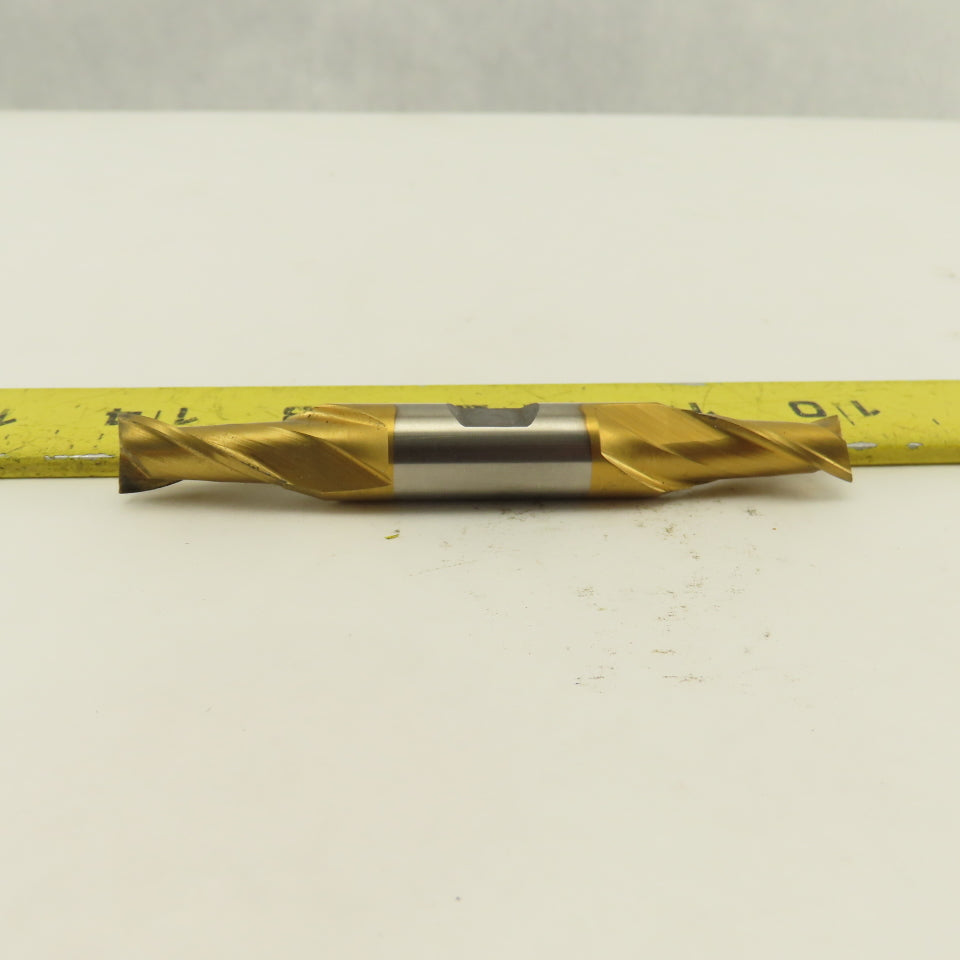 Fast Cut 84859 13/32" End Mill Double End Square 1/2" Shank 3-3/4 OAL TiN Coated