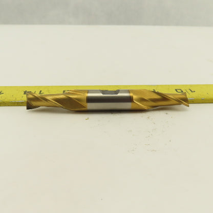 Fast Cut 84859 13/32" End Mill Double End Square 1/2" Shank 3-3/4 OAL TiN Coated