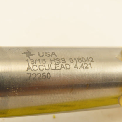 Fast Cut 616042 13/16" End Mill Double End Square 7/8" Shank 5-1/2 OAL TiN Coat
