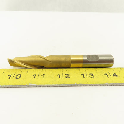 Fast Cut 129485 5/8 Cut End Mill 2 Flute 5/8" Shank TiN Coated Acculead 3.401