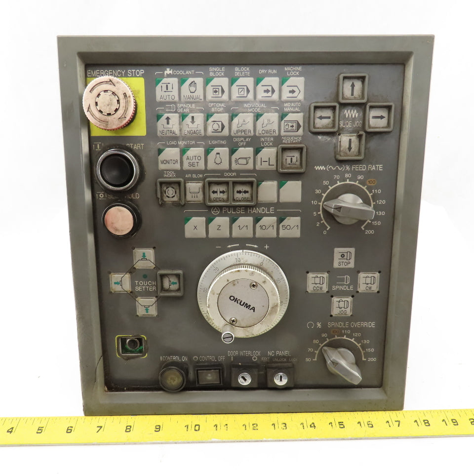 Okuma MPN7000 LFS15-1SP CNC Lathe Operator Control Panel Switch Board