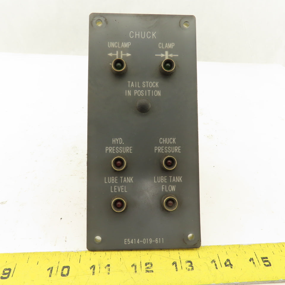 Okuma E5414-019-677 Light Indicator Panel From LFS15-1SP CNC Lathe