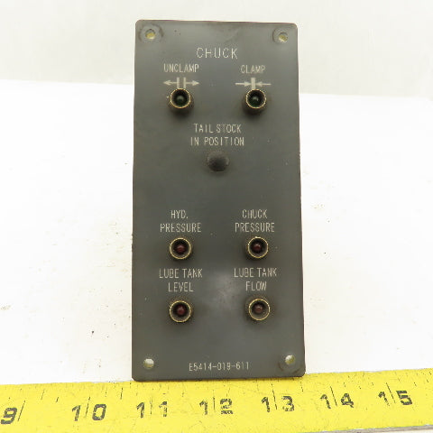 Okuma E5414-019-677 Light Indicator Panel From LFS15-1SP CNC Lathe