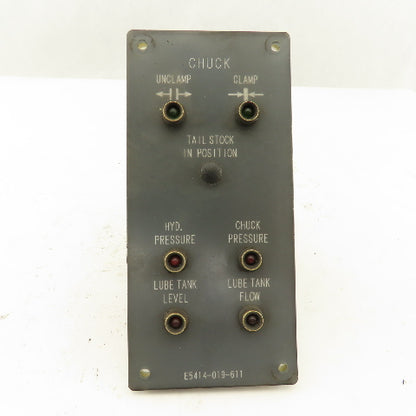 Okuma E5414-019-677 Light Indicator Panel From LFS15-1SP CNC Lathe