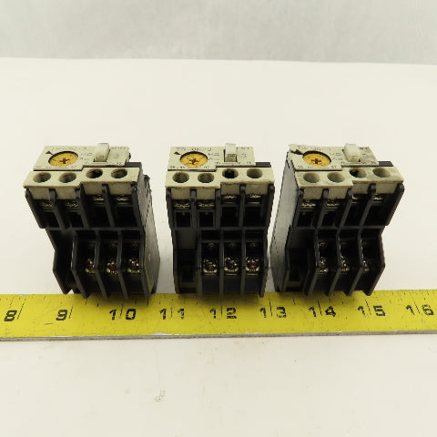 Fuji TR-0N/3 Overload Relay Mixed Trip Range 2.2-3.4A, 0.95-1.45A, 5-8A Lot Of 3