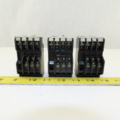 Fuji TR-0N/3 Overload Relay Mixed Trip Range 2.2-3.4A, 0.95-1.45A, 5-8A Lot Of 3
