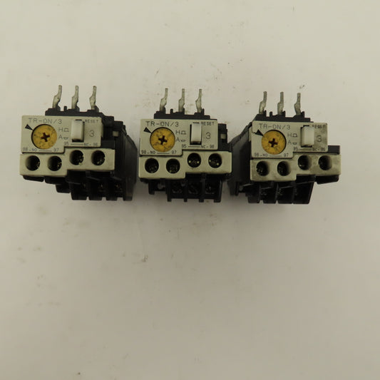 Fuji TR-0N/3 Overload Relay Mixed Trip Range 2.2-3.4A, 0.95-1.45A, 5-8A Lot Of 3