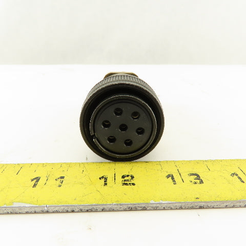 JAE 20-15SE 26.5mm Circular Connector Brass Body 7 Pin Female
