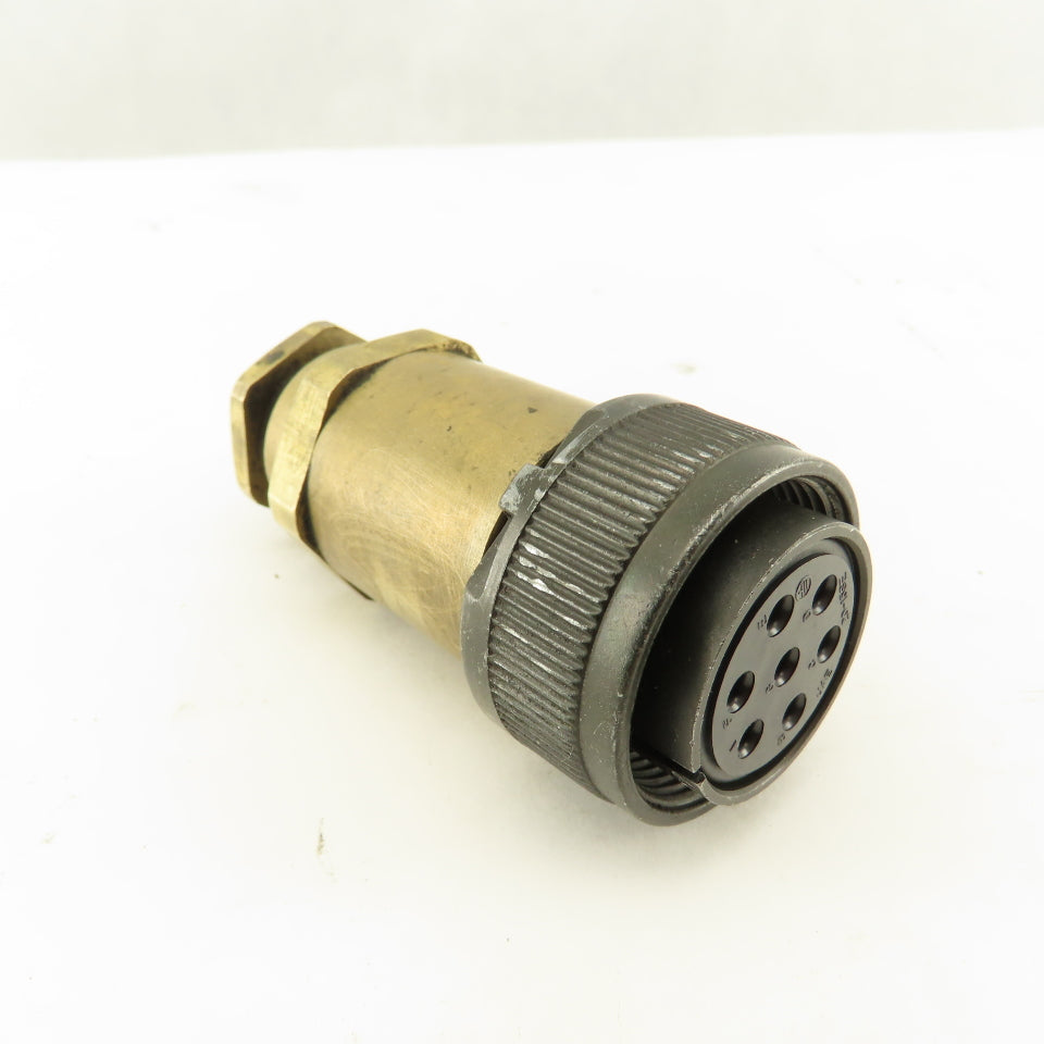 JAE 20-15SE 26.5mm Circular Connector Brass Body 7 Pin Female