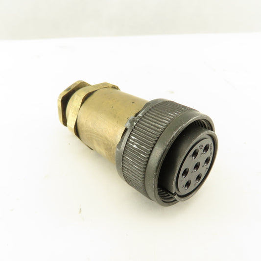 JAE 20-15SE 26.5mm Circular Connector Brass Body 7 Pin Female