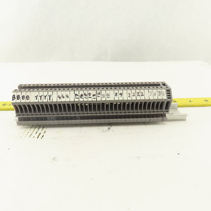 Kema 03ATEX2118U Euro 2.5 Electrical Terminal Block Strip 600V 20A Lot Of 36