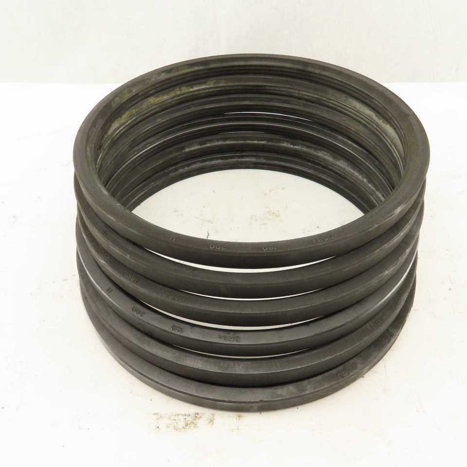 NDK 180-200-11 Steel Band Piston Seal 180mm ID 200mm OD Lot Of 6