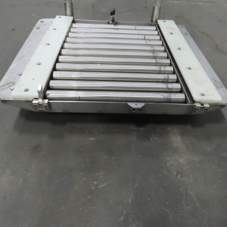 Stainless Steel 1.90" Gravity Roller Fixture Tooling Changer Cart 21"x27"