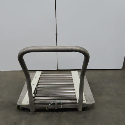 Stainless Steel 1.90" Gravity Roller Fixture Tooling Changer Cart 21"x27"