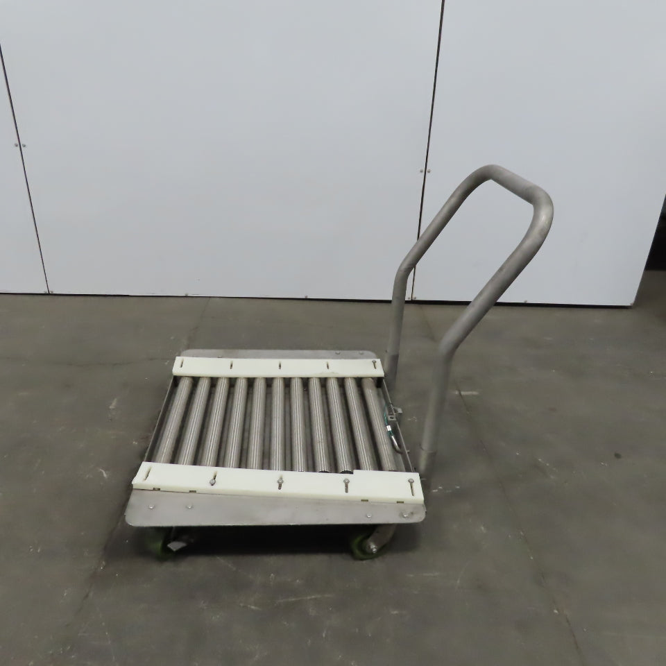 Stainless Steel 1.90" Gravity Roller Fixture Tooling Changer Cart 21"x27"