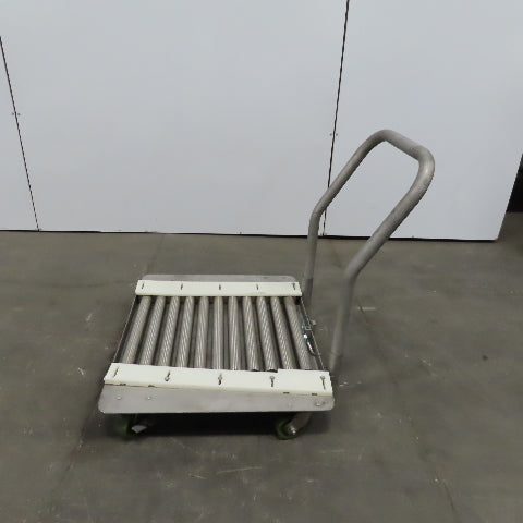 Stainless Steel 1.90" Gravity Roller Fixture Tooling Changer Cart 21"x27"