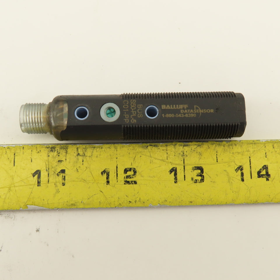 Balluff S50-PL-5-C01-PP 10-30VDC 18mm Diffuse Reflective Sensor PNP