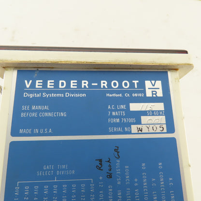 Veeder Root Form 797005001 7970 Digital Rate Indicator 115V