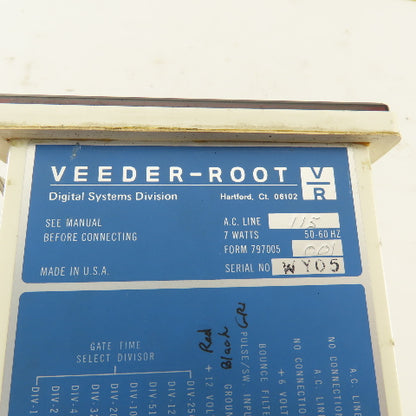 Veeder Root Form 797005001 7970 Digital Rate Indicator 115V