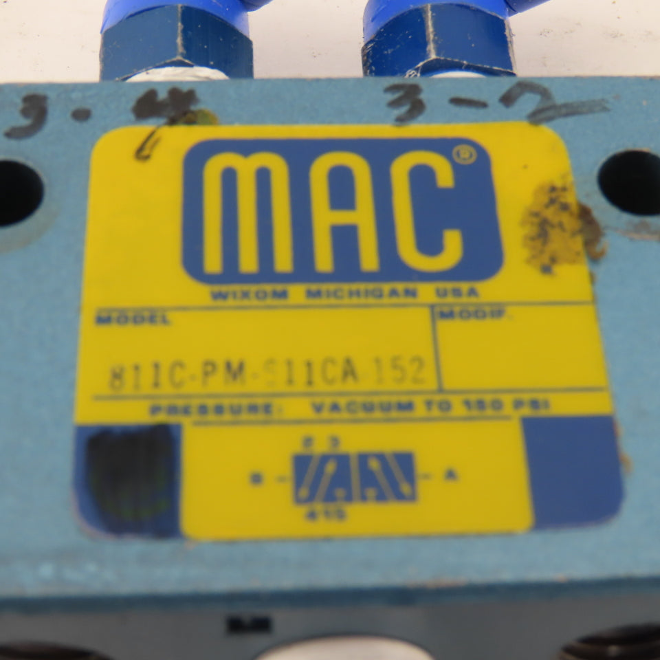MAC 811C-PM-S11CA-152 5/2 Position Pneumatic Valve Single Solenoid 120V