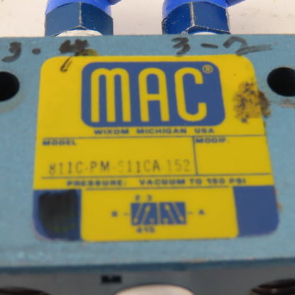 MAC 811C-PM-S11CA-152 5/2 Position Pneumatic Valve Single Solenoid 120V