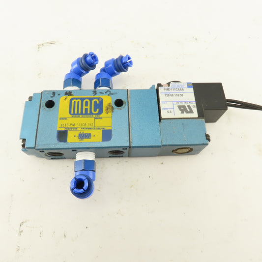MAC 811C-PM-S11CA-152 5/2 Position Pneumatic Valve Single Solenoid 120V