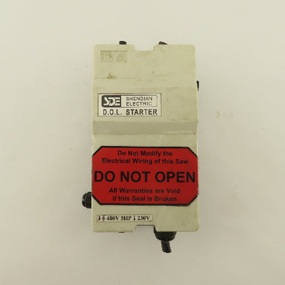 Shendian Electric 600V 10Hp 3Ph Full Voltage Starter DOL 230V Coil 8.5A Trip