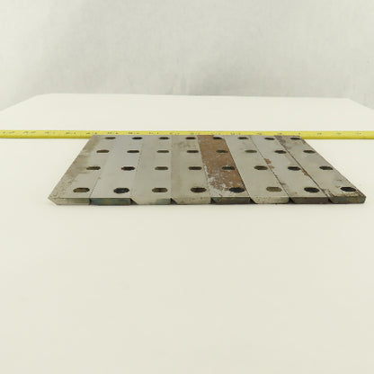 4" Top Shearing Blade 45° Cut Angle 1-1/4" Wide 1-43/64 Hole Centers Lot Of 8