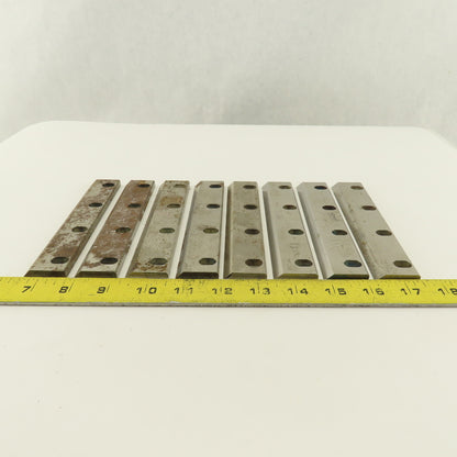 4" Top Shearing Blade 45° Cut Angle 1-1/4" Wide 1-43/64 Hole Centers Lot Of 8
