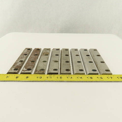 4" Top Shearing Blade 45° Cut Angle 1-1/4" Wide 1-43/64 Hole Centers Lot Of 8