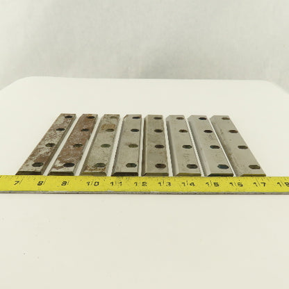 4" Top Shearing Blade 45° Cut Angle 1-1/4" Wide 1-43/64 Hole Centers Lot Of 8