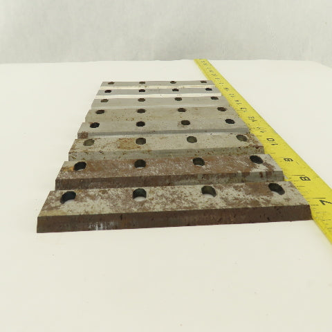 4" Top Shearing Blade 45° Cut Angle 1-1/4" Wide 1-43/64 Hole Centers Lot Of 8